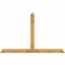 Ekena Millwork Portland Rough Sawn Timber Gable Bracket, Western Red Cedar, 108"W x 68"H x 4"D x 6"F, 15/12 Pitch GBW108X68X0406POR00RWR - alternate 1